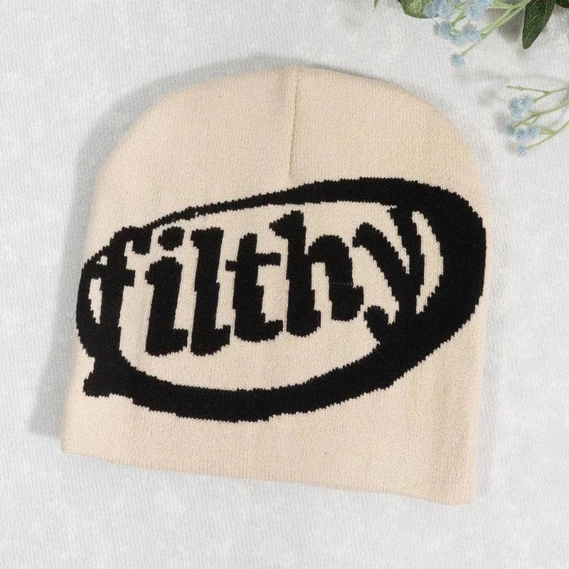 Ästhetische Wollstrick-Mütze „Filthy Beanie“