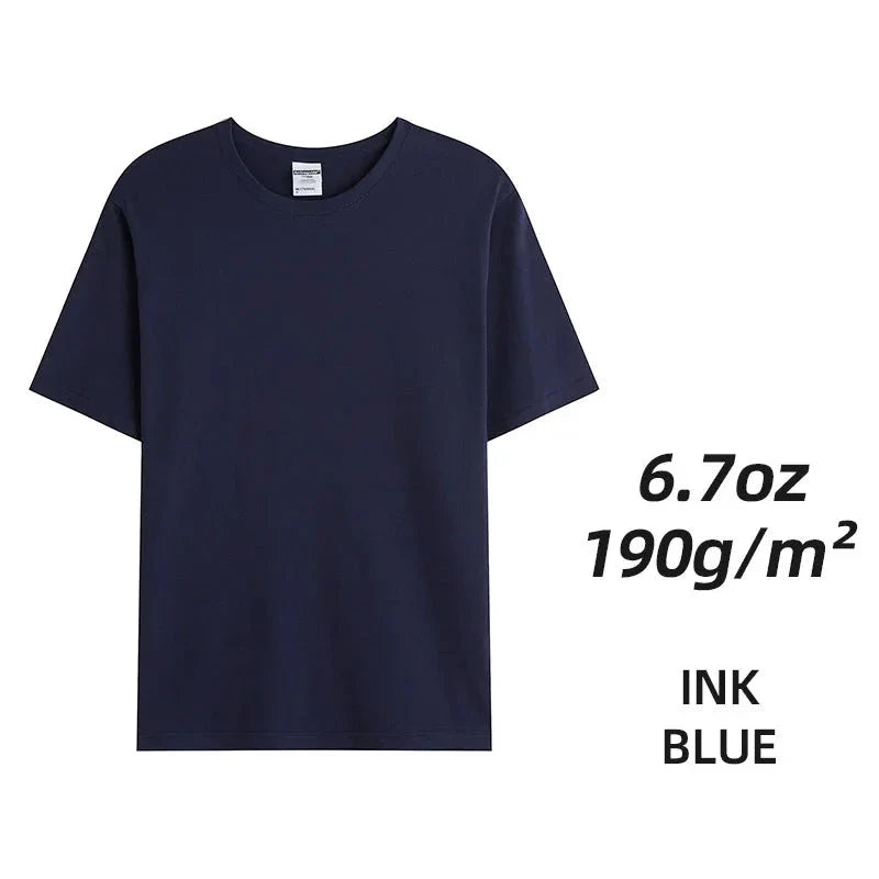 Camisetas de uniforme unisex de algodón peinado liso