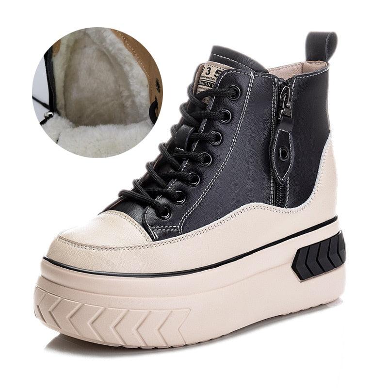 Plateau-Sneaker-Boots für Damen