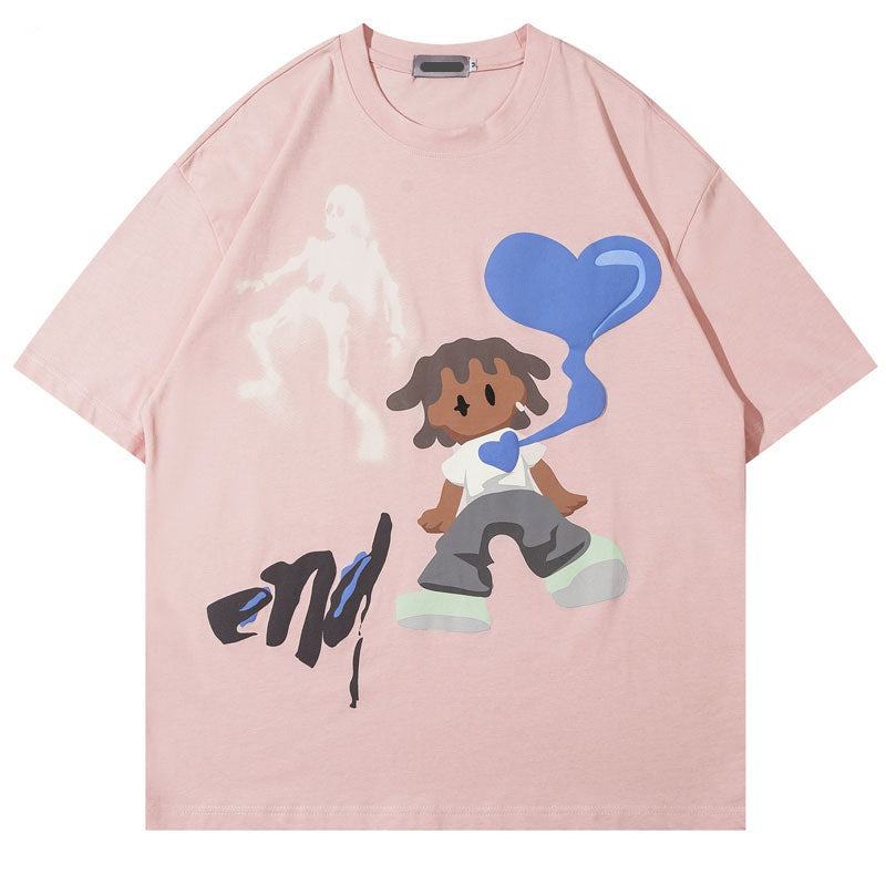 Camiseta gráfica extragrande - Corazón para hombre