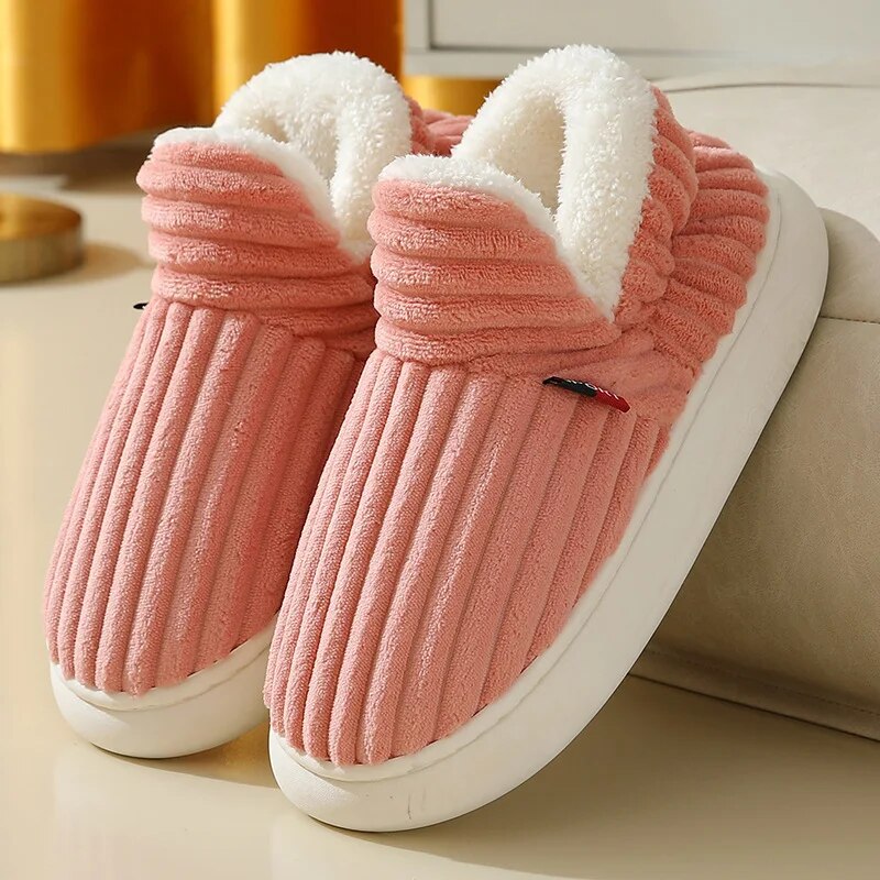 Pantuflas de invierno unisex acogedoras con forro de piel
