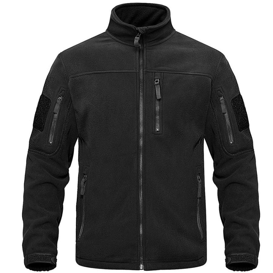 Tactical Warmth and Style Men's Full-Zip Fleece Jacket