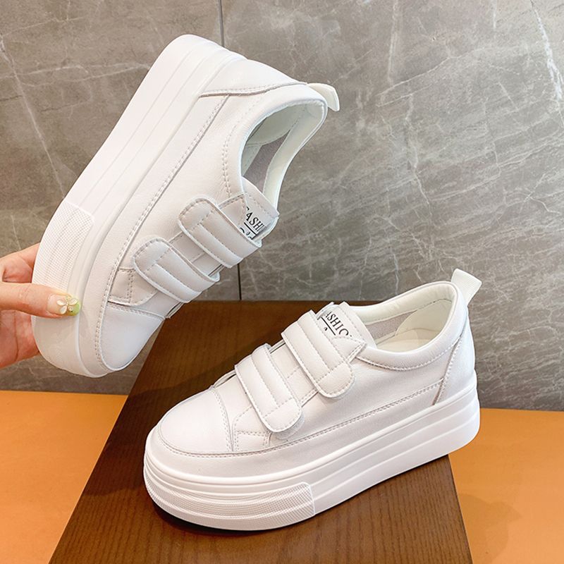 5 cm Plateau-Sneakers aus Leder für Damen