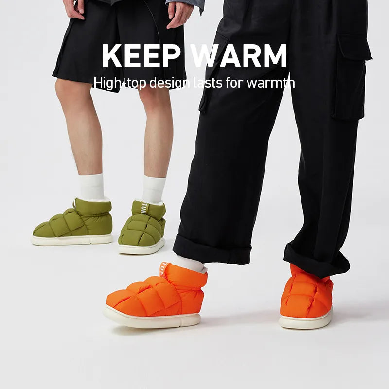 Pantuflas unisex de caña alta, cálidas y antideslizantes.