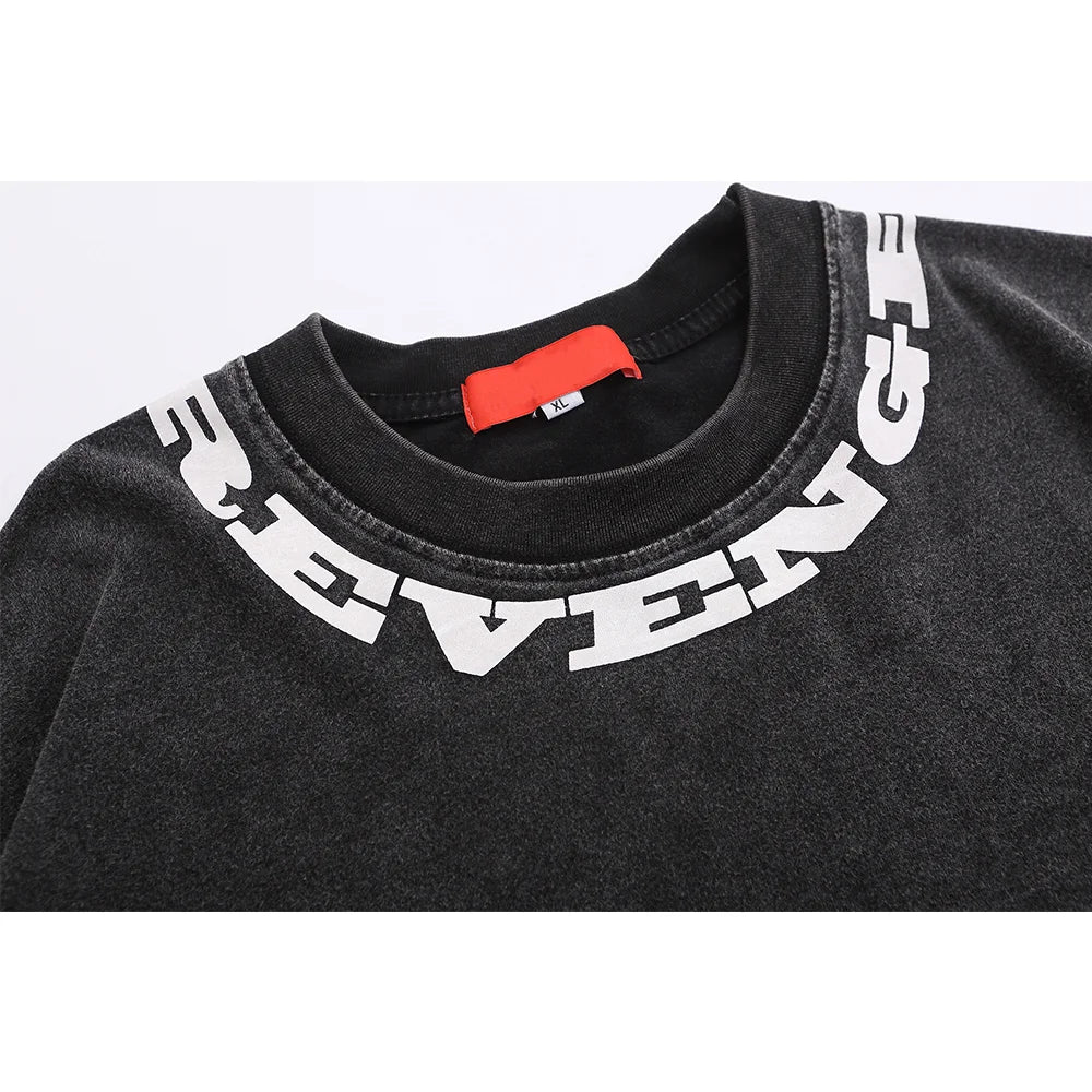 Camiseta negra lavada - Algodón con hombros descubiertos