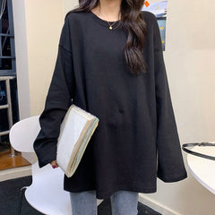 Camiseta de manga larga de gran tamaño estilo Harajuku para mujer