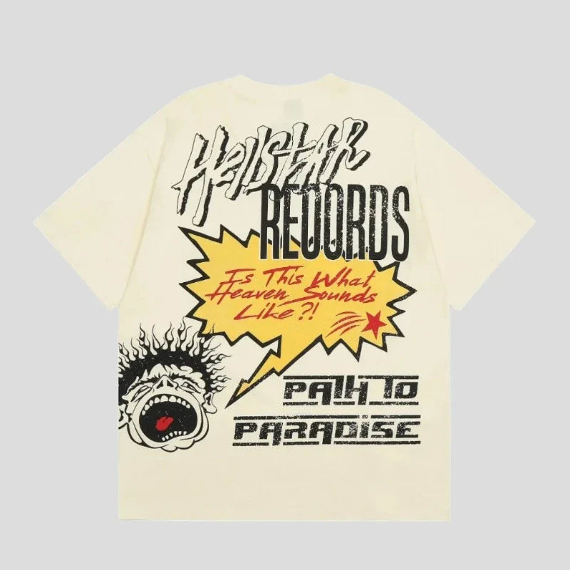 Hellstar Tshirt Duo Parent-Child Printed Oversized Hip-hop Tees