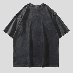 Camiseta de manga anime vintage de gran tamaño para hombre