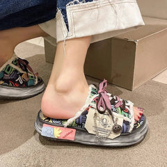 Sneaker Slippers Women's Artistic Platform Shoes