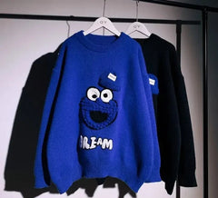 Cartoon Strickpullover Damen Chic Style