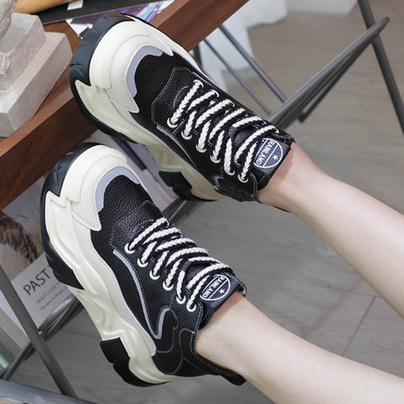 Women's Mid Calf Chunky Platform Sneakers