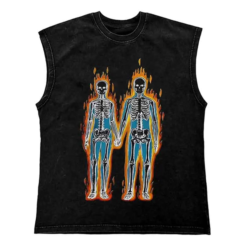 Gangsta T-Shirt - Verwaschenes Tank Top für Männer