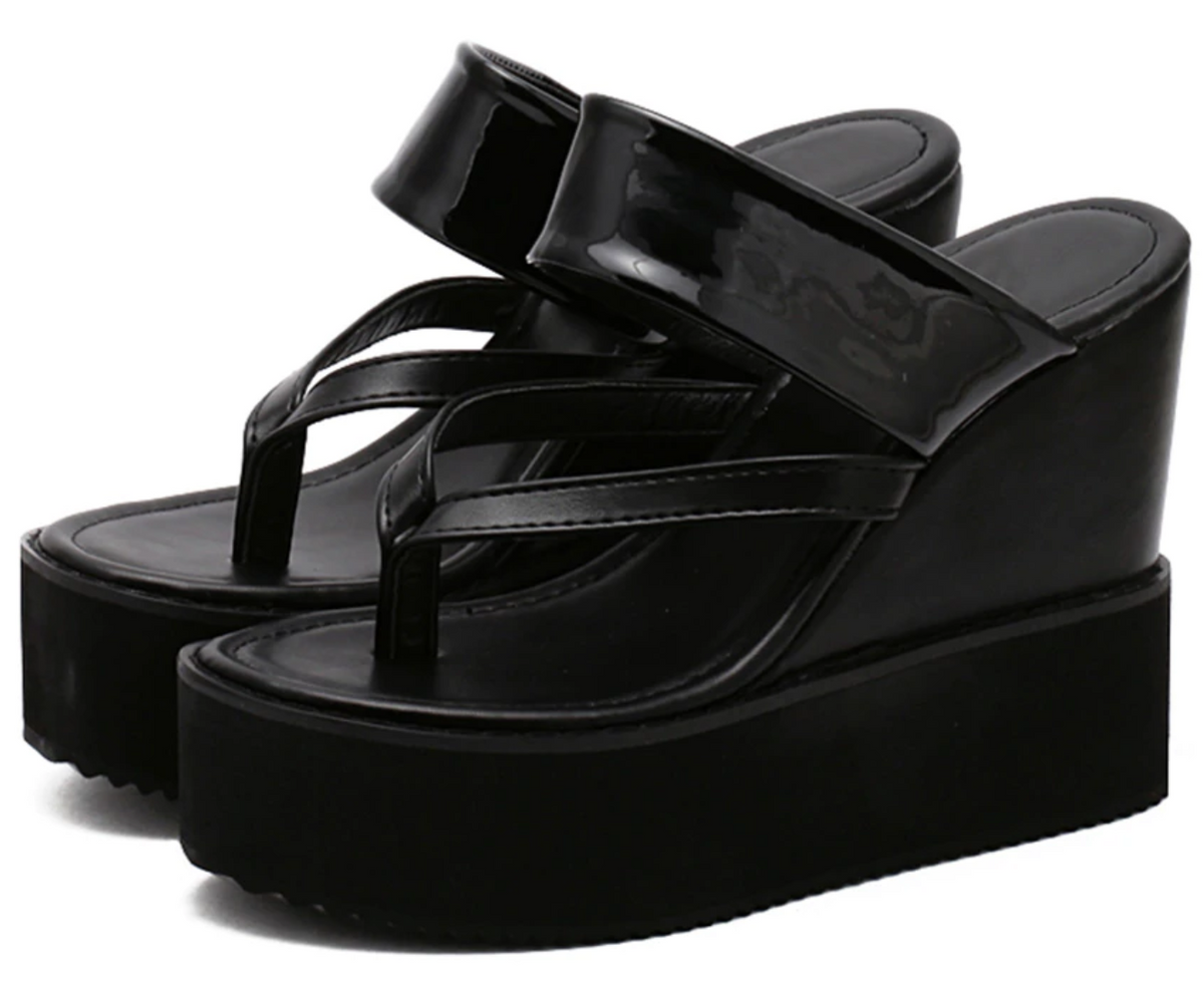 Leather Slip-On Sandals