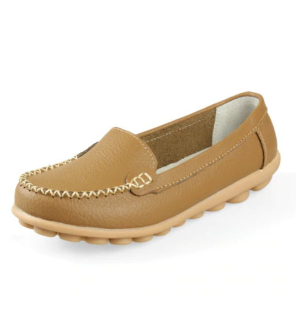 Plus Size Leather Moccasins