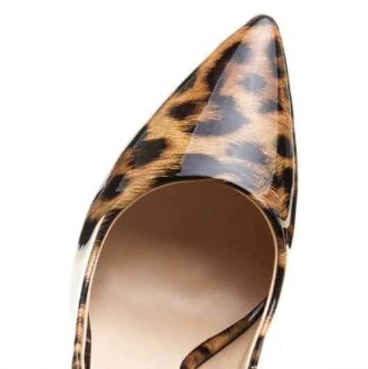 Zapatos de tacón alto de PU con estampado de leopardo 