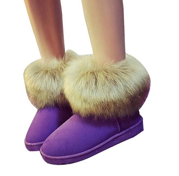 Warm Thick Fur Snow Ankle Boots