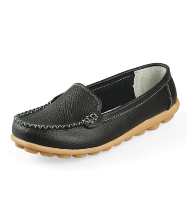 Plus Size Leather Moccasins