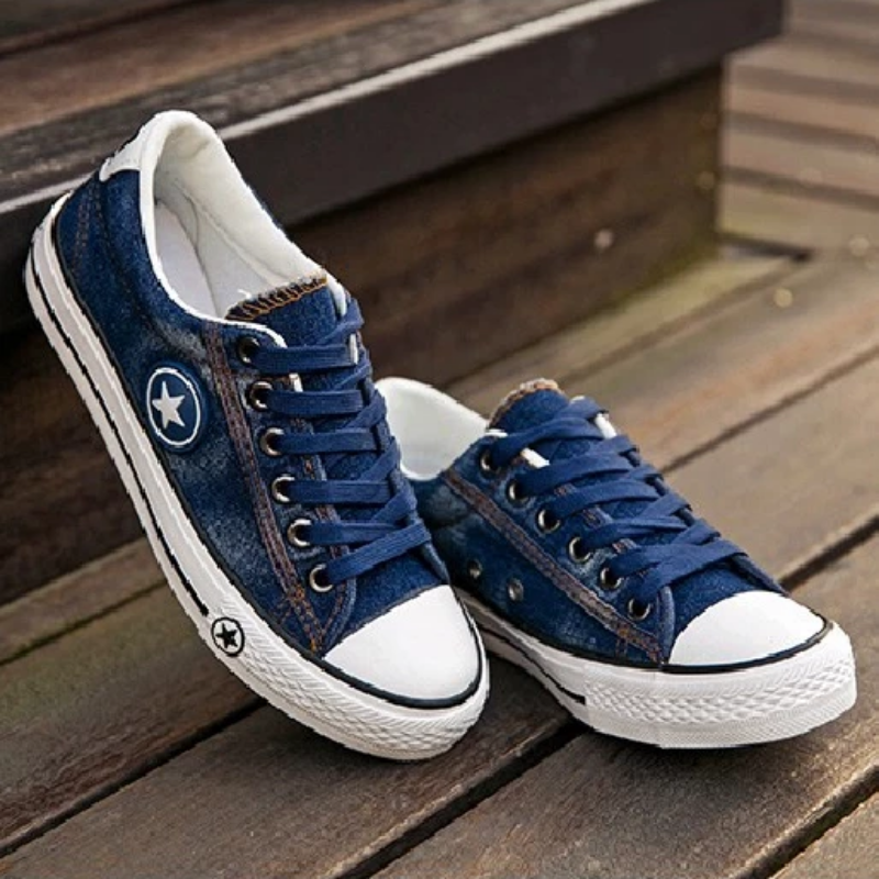 Denim Lace Up Sneakers