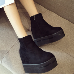 Suede High Heels Ankle Boots