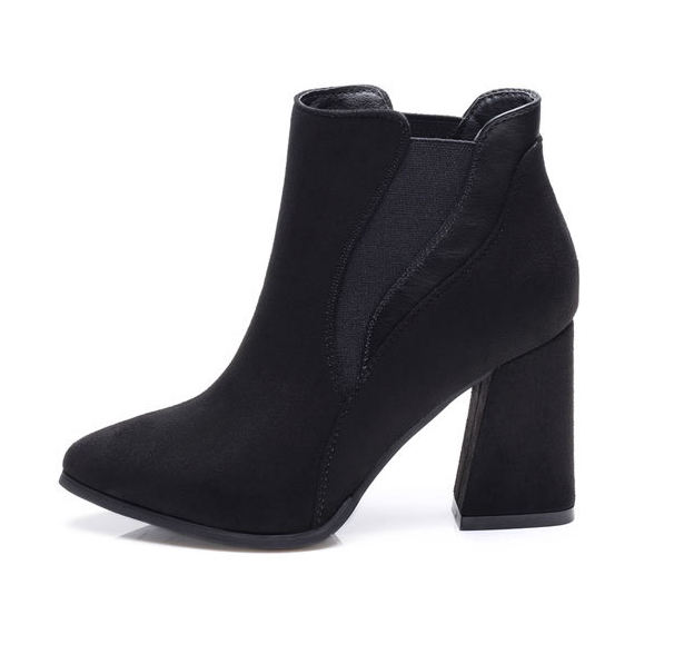 Leather Pointed Toe Ankle Boots