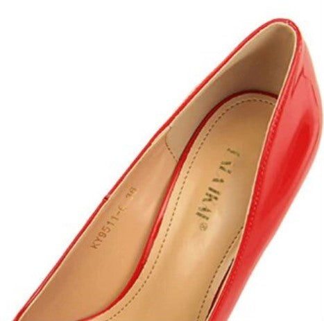 PU High Heel Basic Pumps 