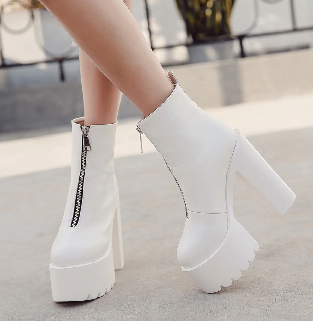 Square Heels Ankle Boots