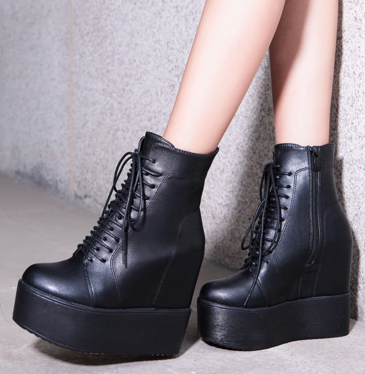 Lace-Up Ankle Boots