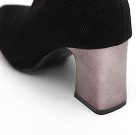 High-Heeled Stretch Sock Boots