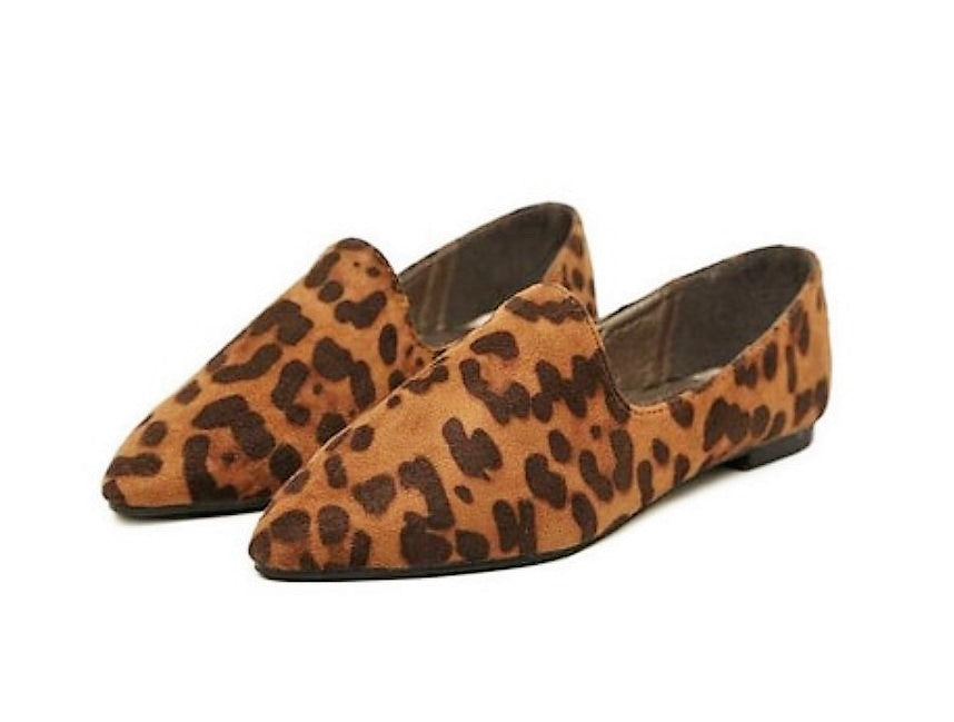 Mocasines planos casuales con estampado de leopardo 