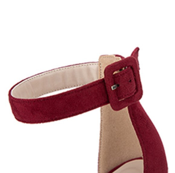 Elegant High-Heeled Buckle Strap Sandals