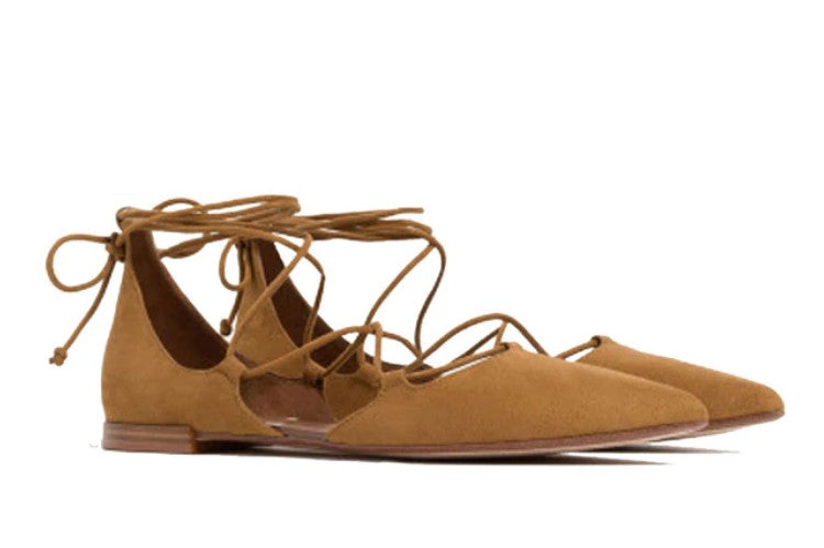 Lace-Up Gladiator Flat Shoes