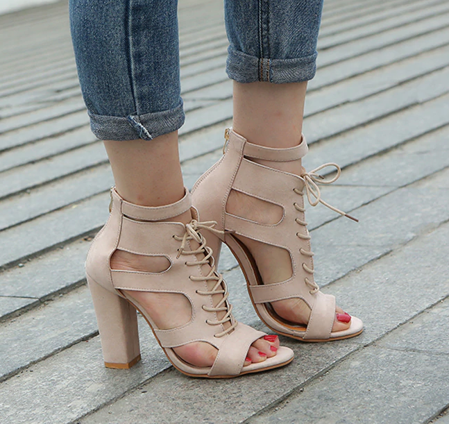 Lace-Up Sandals