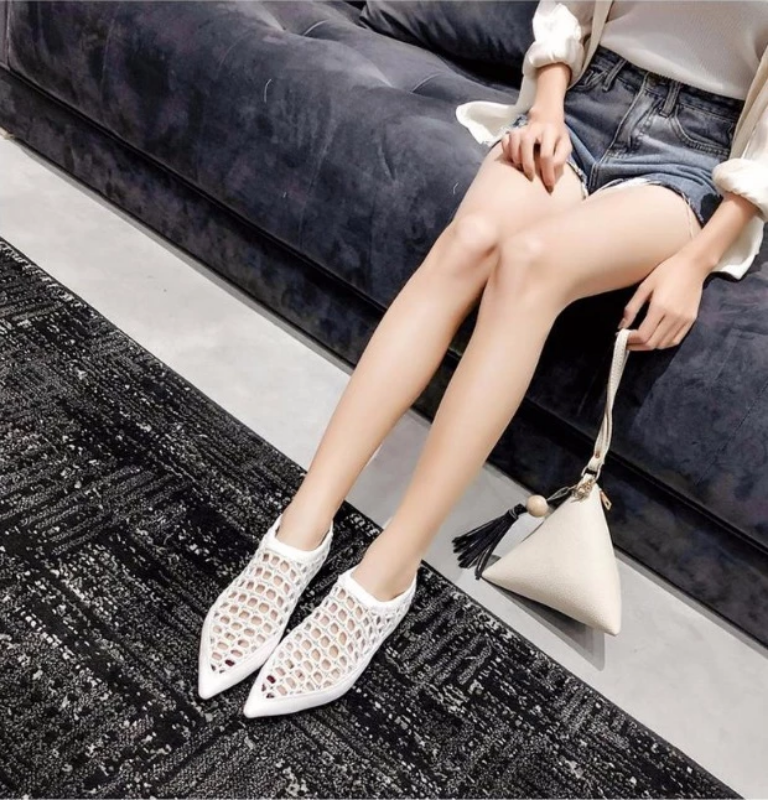 Breathable Rope Pointed Toe Loafers