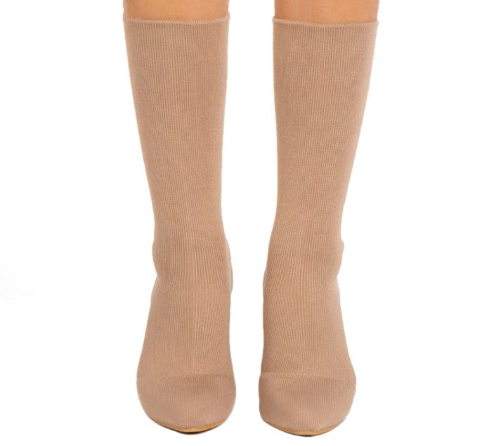 Warm Stretch High-Heeled Knitted Sock Boots