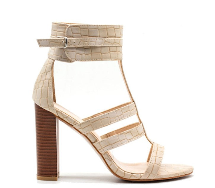 High-Heeled Gladiator Ankle Strap Sandals