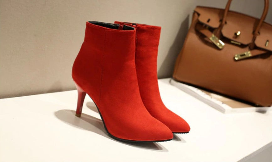 High-Heeled Ankle Boots