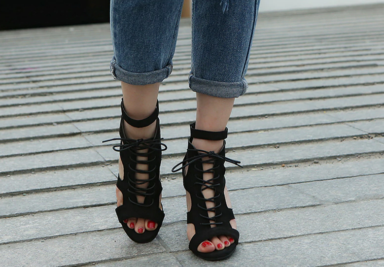 Lace-Up Sandals