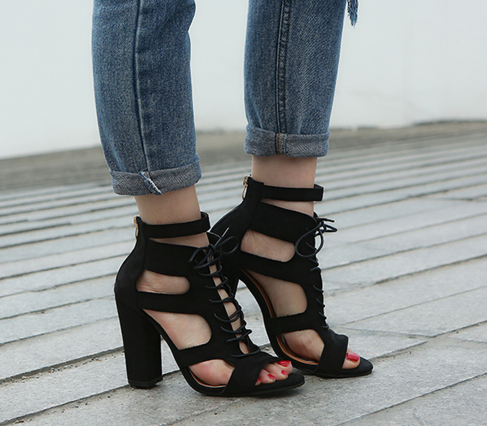 Lace-Up Sandals