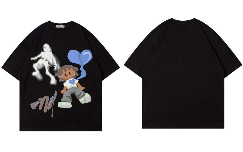 Camiseta gráfica extragrande - Corazón para hombre
