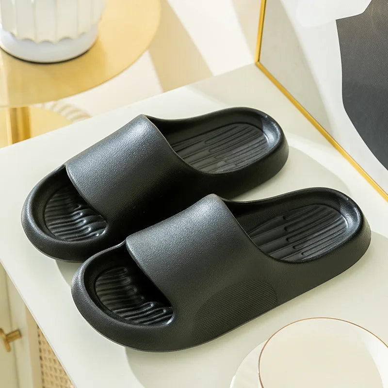 Pantuflas grandes y altas, cómodas sandalias planas unisex para relajarse en interiores