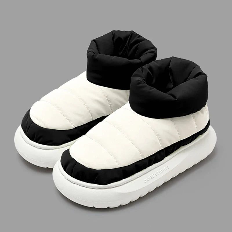 Pantuflas unisex de felpa suave e impermeables para el invierno
