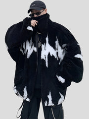 Warm Oversized Faux Fur Jacket for Men