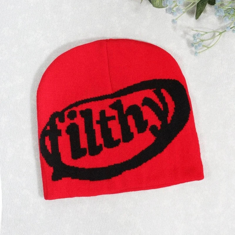 Ästhetische Wollstrick-Mütze „Filthy Beanie“