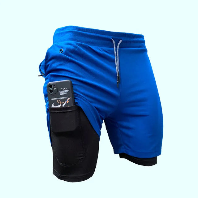 Pantalones cortos de running 2 en 1 para hombre