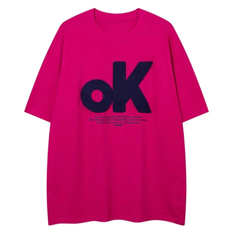 Graphic Oversized T Shirt - OK Patchwork