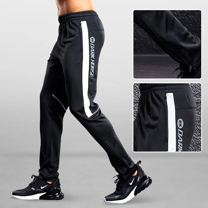 Pantalones deportivos con bolsillo y cremallera para hombre para correr y fitness