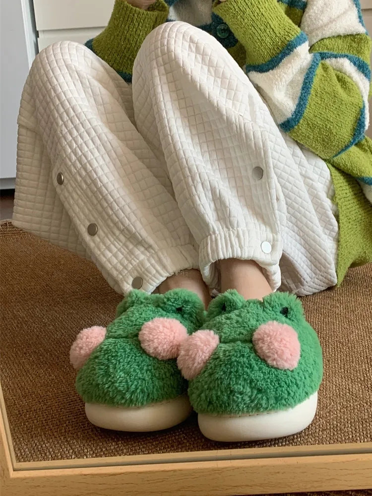 Unisex Schöne Frosch Hausschuhe