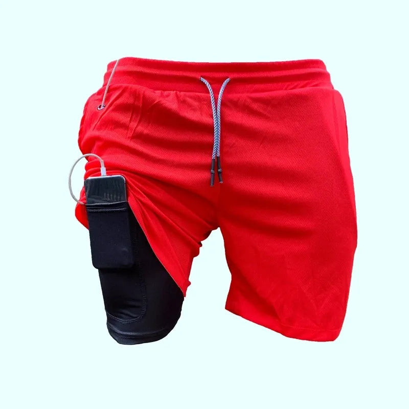 Pantalones cortos de running 2 en 1 para hombre