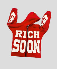 Rich Soon Hoodie - Retro Reißverschluss Unisex Sweatshirt