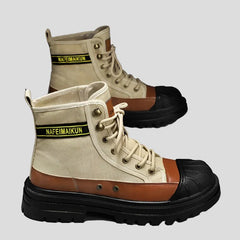 Men's Breathable High-top Boots with Thick Soles